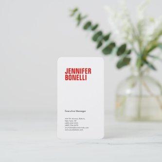 Professional minimalist modern bold text red white