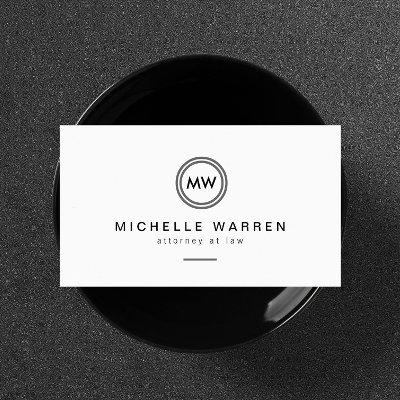 Professional Minimalist Modern Circle Monogram