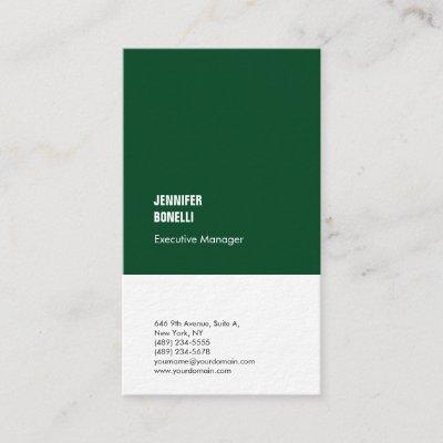 Professional minimalist modern thick green white