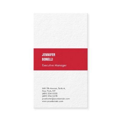 Professional minimalist modern thick red white