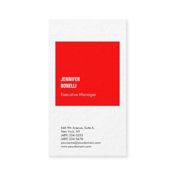 Professional minimalist modern thick red white