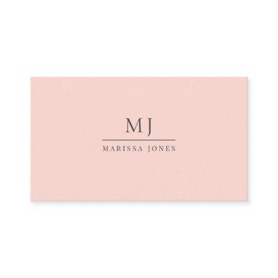 Professional Minimalist Monogram Blush Pink