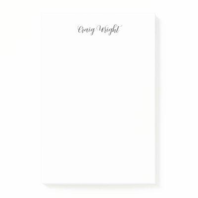 Professional Minimalist Plain Classic Handwriting Post-it Notes