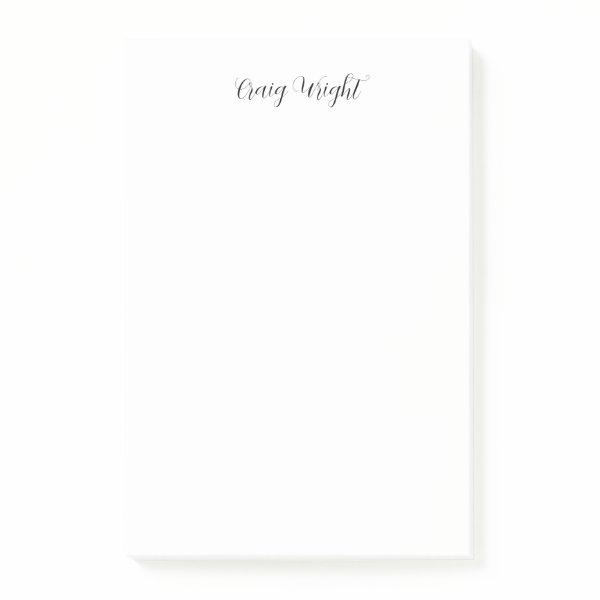 Professional Minimalist Plain Classic Handwriting Post-it Notes