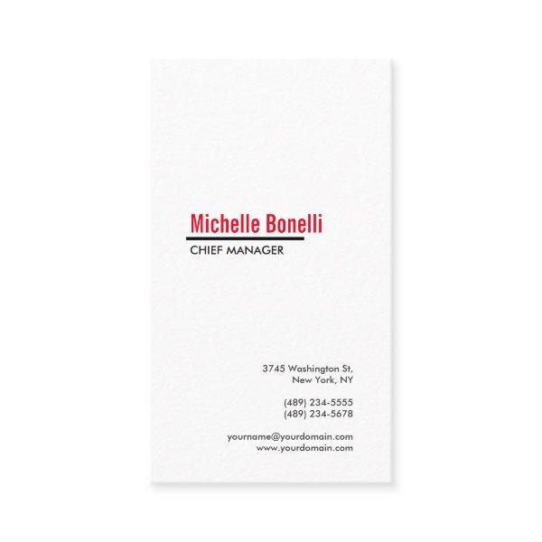 Professional Minimalist Simple White Modern Plain
