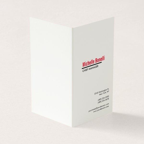 Professional Minimalist Simple White Modern Plain