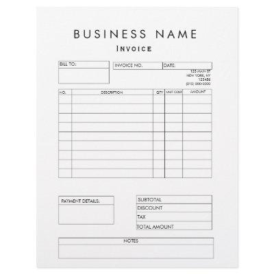 Professional Modern Business Invoice Letterhead