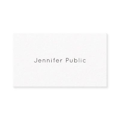 Professional Modern Clean Elegant White Top Plain