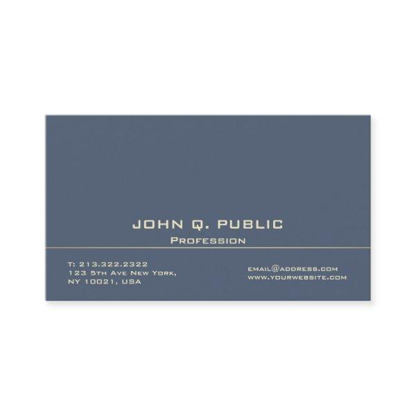 Professional Modern Dark Blue Signature UV Matte