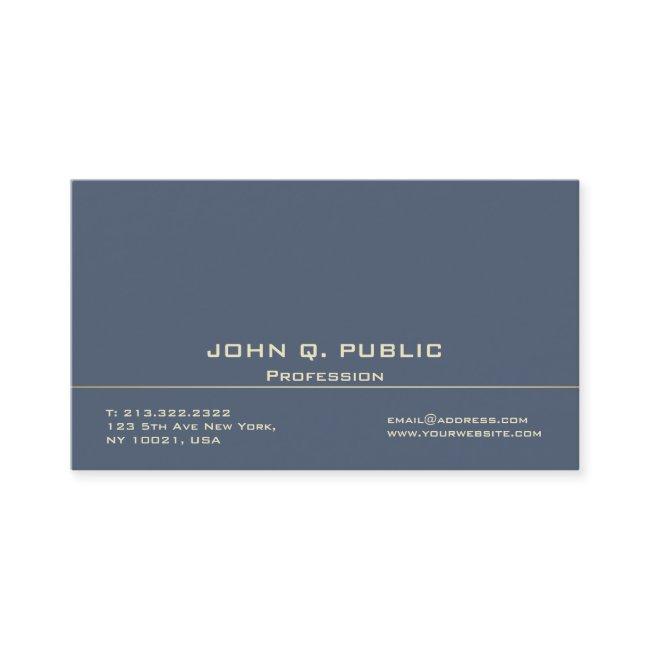 Professional Modern Dark Blue Signature UV Matte