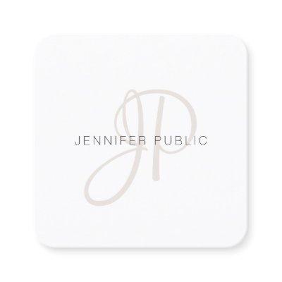 Professional Modern Design Elegant Monogram Square