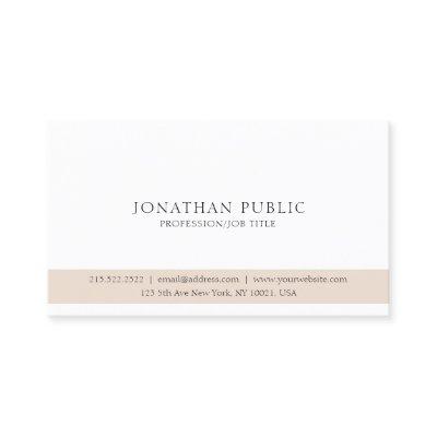 Professional Modern Elegant Beige White Sleek