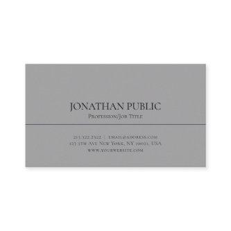 Professional Modern Elegant Gray Sleek Plain