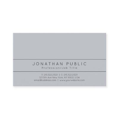 Professional Modern Elegant Grey Simple Plain