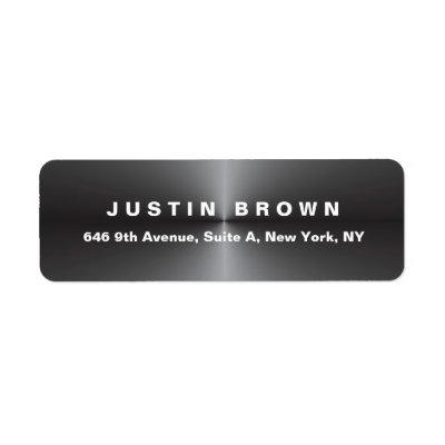 Professional Modern Elegant Plain Metal Grey Bold Label