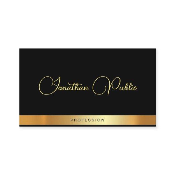 Professional Modern Elegant Script Name Black Gold