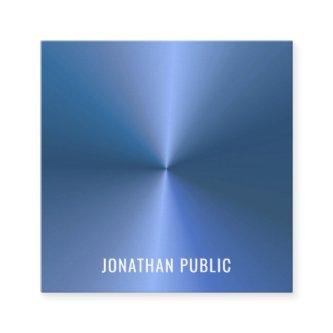 Professional Modern Elegant Simple Blue Template Square
