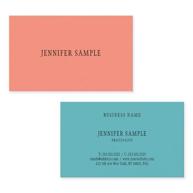 Professional Modern Elegant Trendy Colors Simple