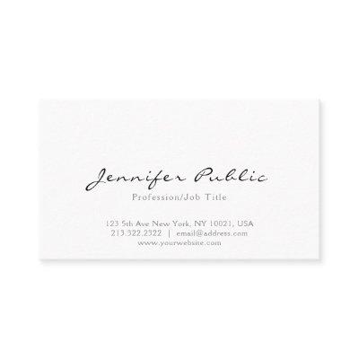 Professional Modern Elegant White Simple Plain