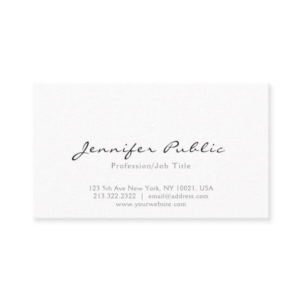 Professional Modern Elegant White Simple Plain