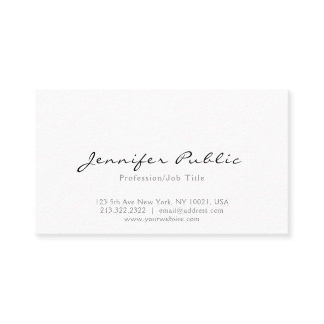 Professional Modern Elegant White Simple Plain