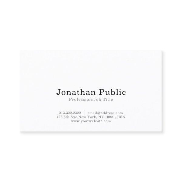 Professional Modern Elegant White Simple Plain