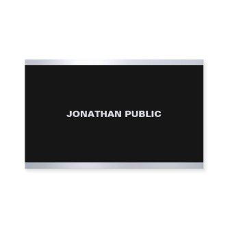 Professional Modern Glamour Black Silver Elegant