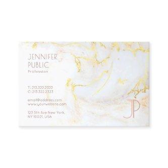 Professional Modern Gold Marble Monogram Elegant