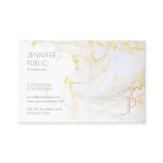 Professional Modern Gold Marble Monogram Elegant