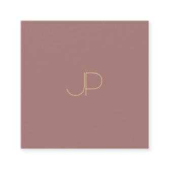 Professional Modern Gold Monogram Template Elegant Square