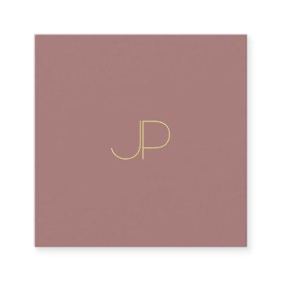 Professional Modern Gold Monogram Template Elegant Square