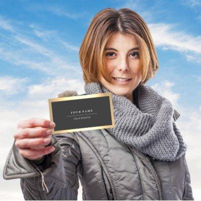 Professional Modern Golden Frame Gray Consulting