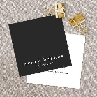 Professional Modern Minimalist Black Square Square