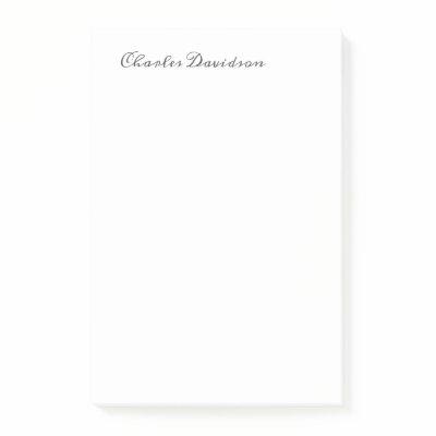 Professional Modern Minimalist Plain Calligraphy Post-it Notes
