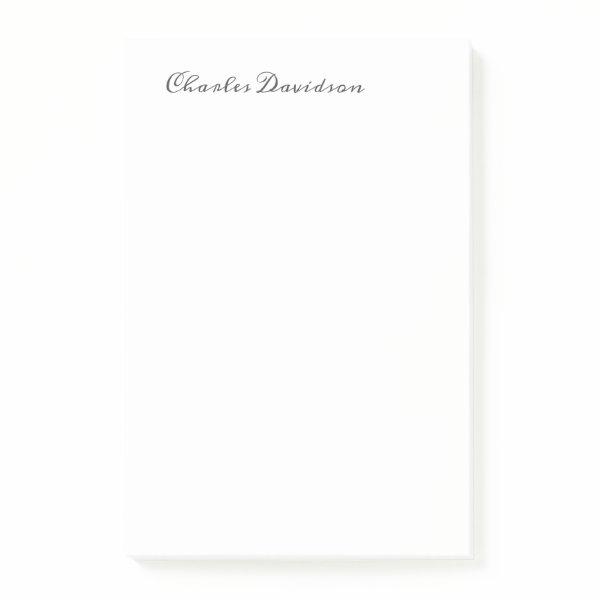 Professional Modern Minimalist Plain Calligraphy Post-it Notes