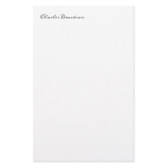 Professional Modern Minimalist Plain Calligraphy Stationery