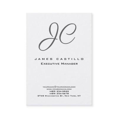 Professional Modern Monogram Minimalist Plain