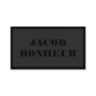 Professional Modern Name | Dark Grey & Black