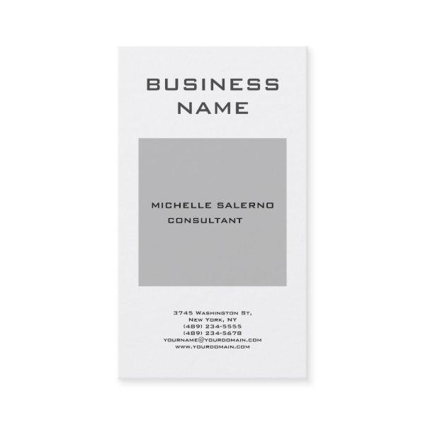 Professional Modern Plain Grey White Minimalist