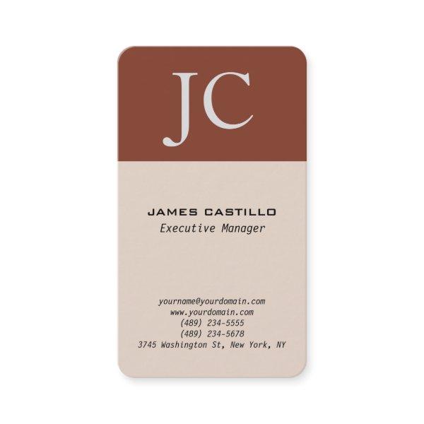 Professional Modern Premium Colors Monogram