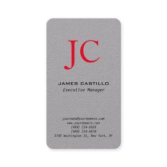 Professional Modern Premium Grey Red Monogram