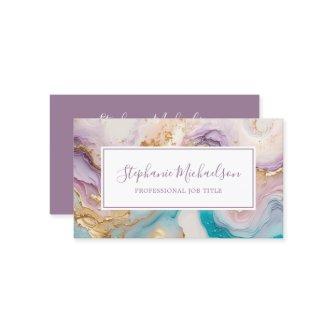 Professional Modern Purple Gold Teal Abstract