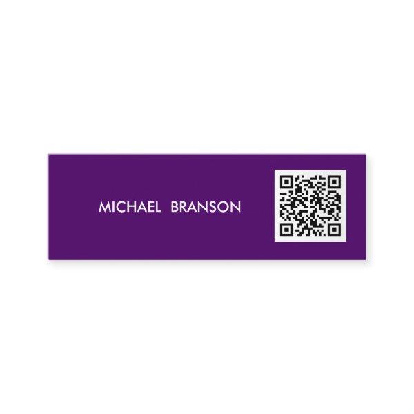 Professional Modern PURPLE Minimalist QR CODE  Mini