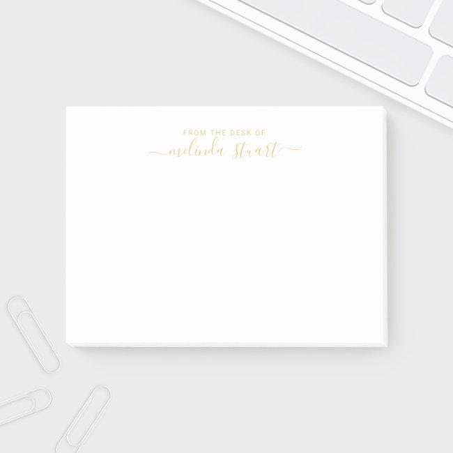 Professional Modern Script Post-it Notes