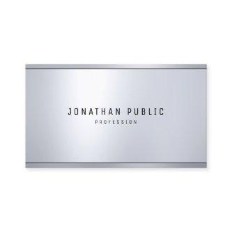 Professional Modern Silver Metallic Look Elegant