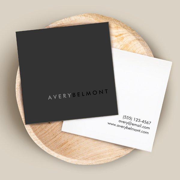 Professional Modern Simple Black Minimalist Square Square