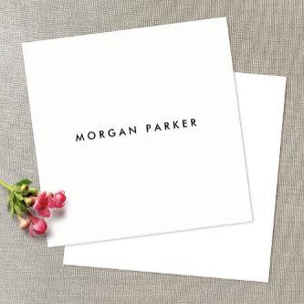 Professional Modern Simple Black White Square Square