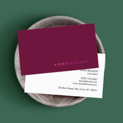 Professional Modern Simple Burgundy Minimalist