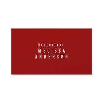 Professional Modern Simple Crimson Red