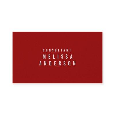 Professional Modern Simple Crimson Red